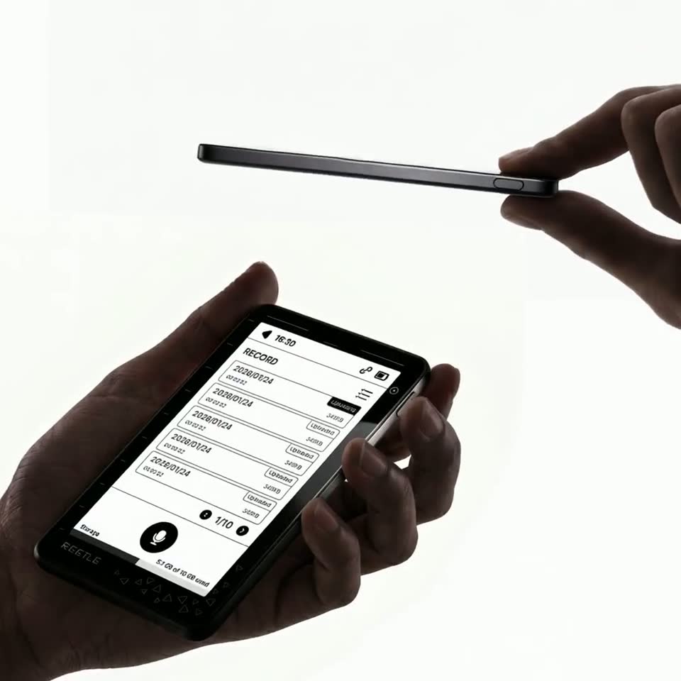The Reetle hub rotating slowly to show its thin profile and finish.
